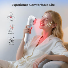 Morfone portable red-light wand offering 660nm and 808nm wavelengths for full-body sessions