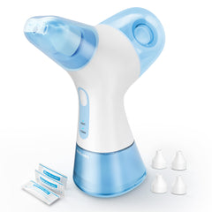 Mornwell nasal irrigation system with dual flow for gentle or strong cleansing.