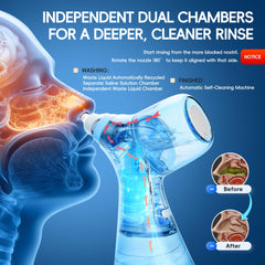 Mornwell self-cleaning cycle promotes hygienic nasal care.