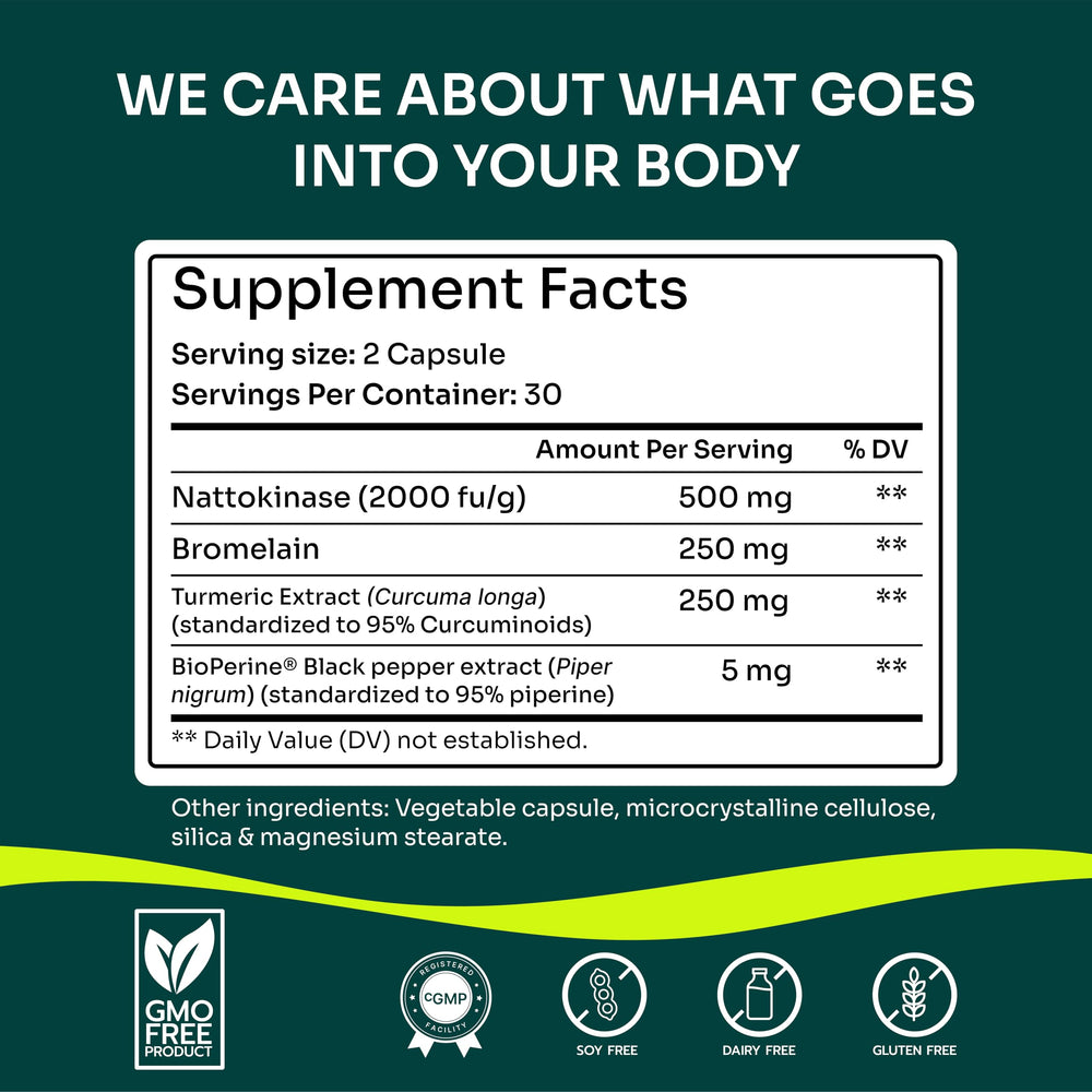 Nattokinase ingredient focus in Spike Cleanse capsule for natural cleansing support.