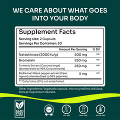 Nattokinase ingredient focus in Spike Cleanse capsule for natural cleansing support.