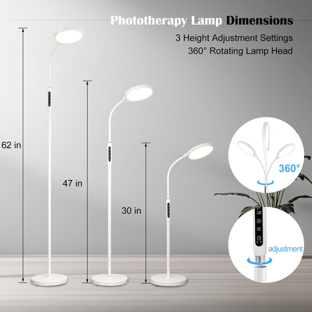 Morpholife weighted-base floor lamp stays steady during work or reading