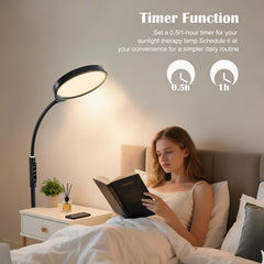 Morpholife lamp on desk for focused, glare-free work.