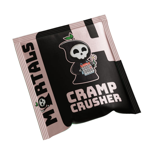Mortals Cramp Crusher capsules outside pack for cycle days
