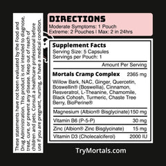Mortals Cramp Crusher single serving pouch ready for travel