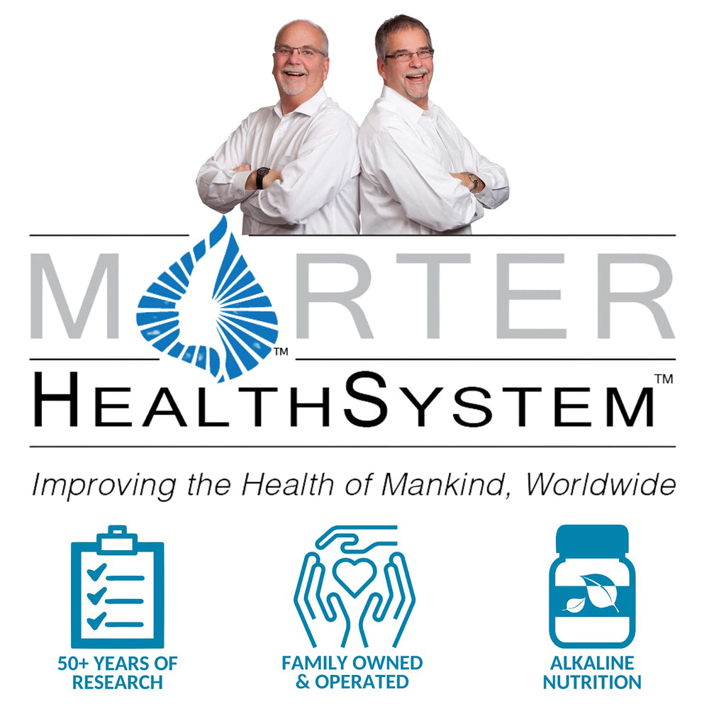 Morter HealthSystem GMP-certified facility seal signifying product purity.