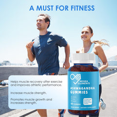 MOSEA ELEMENTS Ashwagandha gummies gelatin-free formula for easy digestion