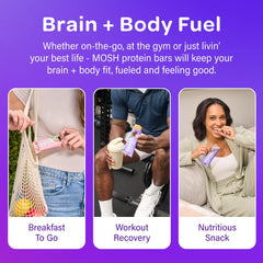 MOSH on-the-go bite shot, perfect for busy days.