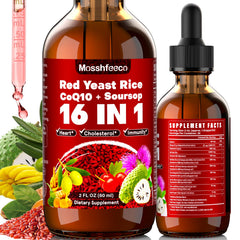 MOSSHFEECO Red Yeast Rice Drops bottle for heart health support.