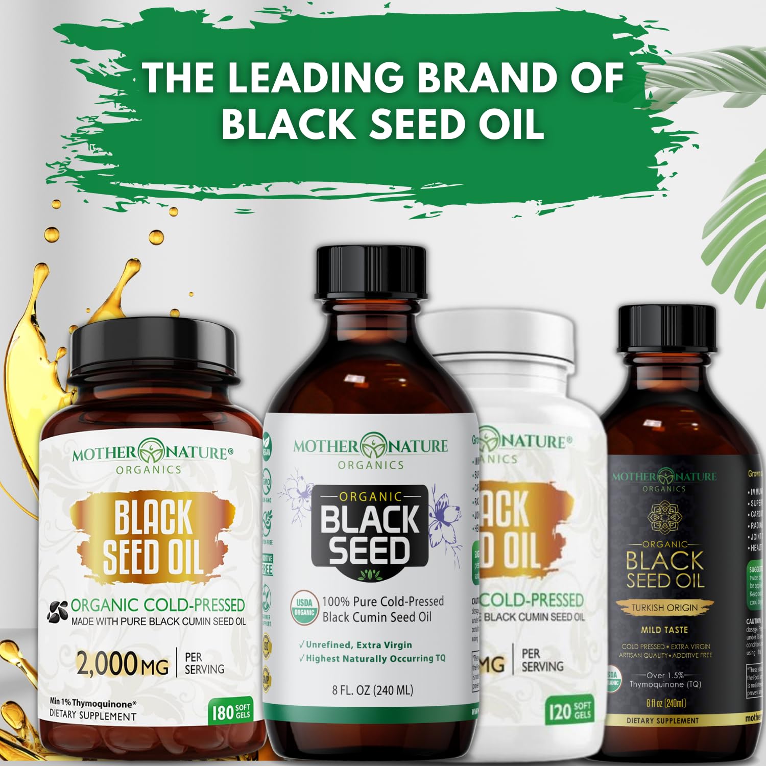Mother Nature Organics beauty use image highlights hair and skin nourishment.
