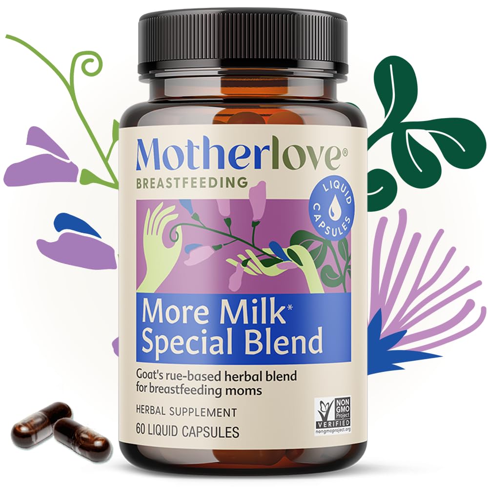 Goat's rue herb illustration in More Milk Special Blend package