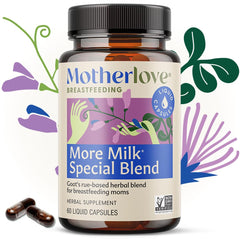 Goat's rue herb illustration in More Milk Special Blend package