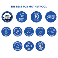 Motherlove More Milk Special Blend bottle labeled USA-made and GMP compliant.