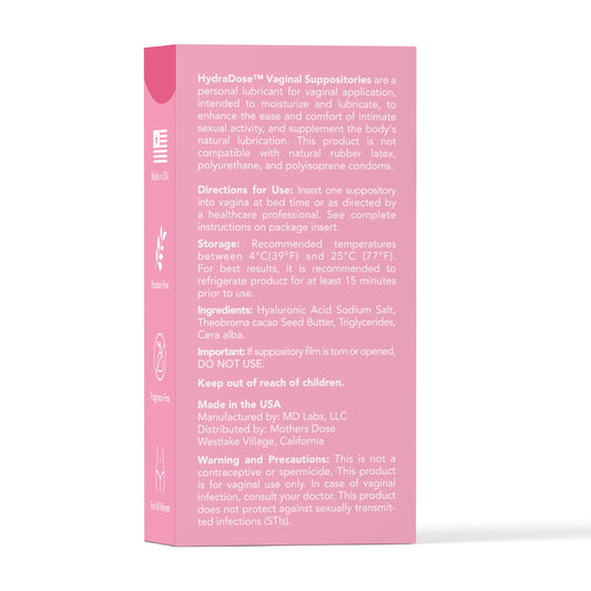 MOTHER’S DOSE hyaluronic acid suppositories pack ready for use