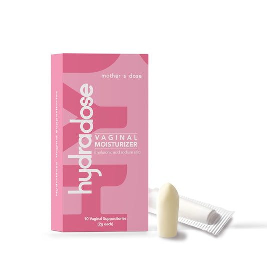 MOTHER’S DOSE Hydra Dose box front for vaginal hydration