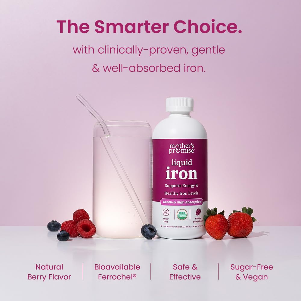 Mother’s Promise non-constipating iron supplement promotes smoother digestion and uptake