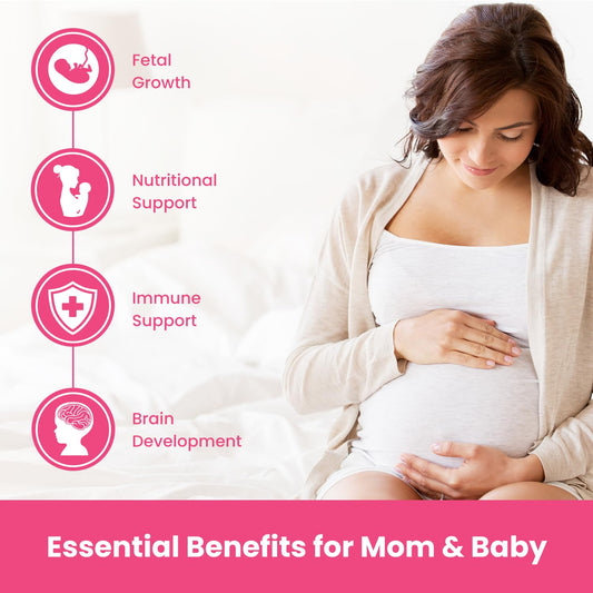 Close-up of Mother’s Promise prenatal gummies highlighting citrus flavor and easy daily intake.