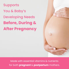 Nutrition facts panel on Mother’s Promise prenatal gummies helps informed daily decisions.
