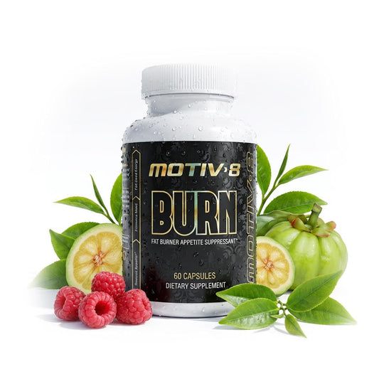 Motiv-8 Performance pre-workout bottle showcasing energy for gym sessions