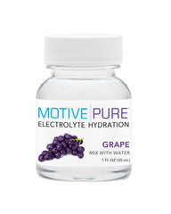MOTIVE PURE bottle with glass offers a clean, convenient hydration ritual.