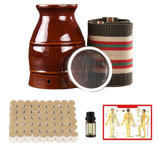 MOTRING moxibustion-pot-ceramic: ash containment for clean sessions.