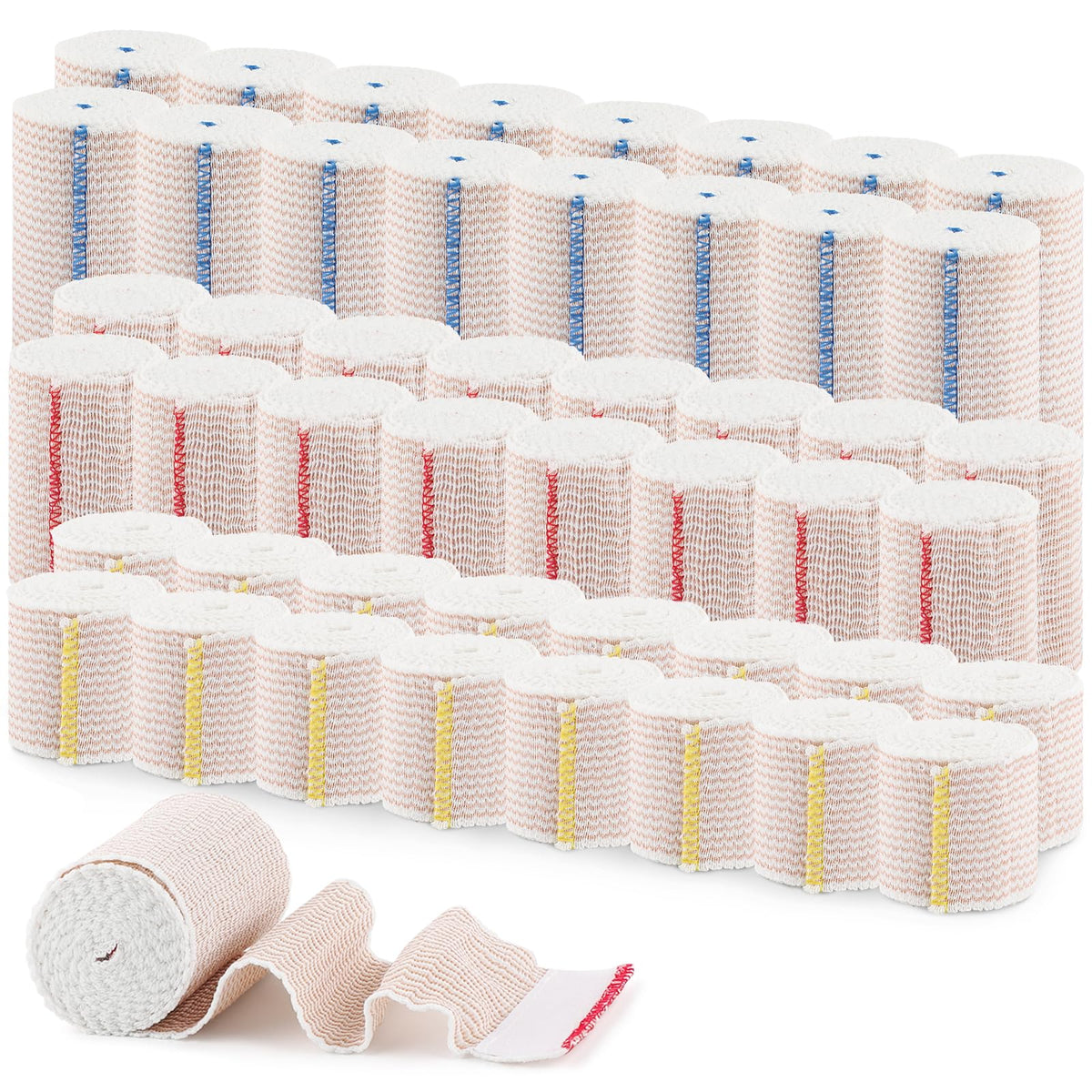Motroce elastic bandage wrap set of 48 rolls, ideal for versatile daily use.