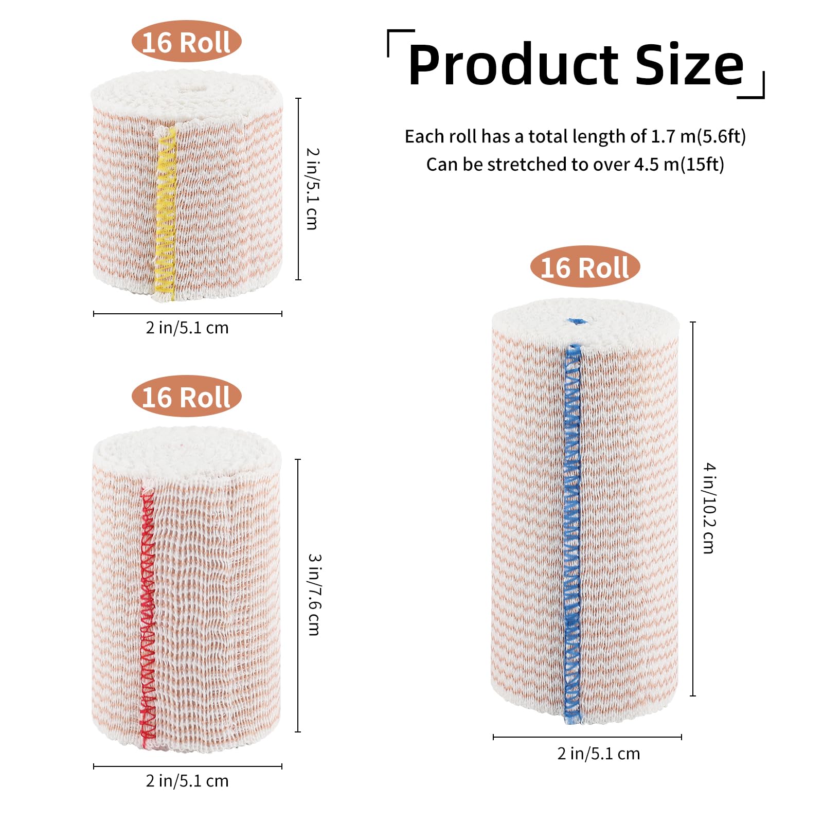 Motroce bandage with self-closure at both ends for quick, secure wrapping.