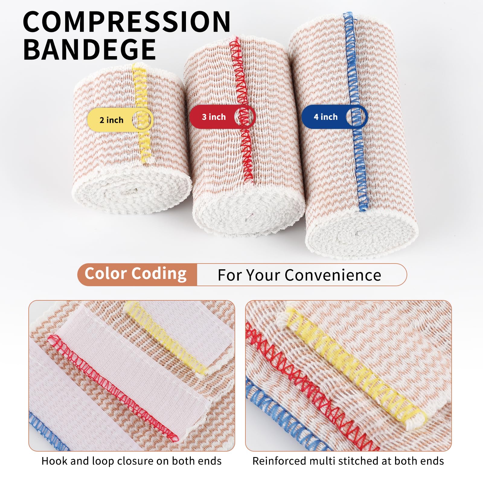 Motroce elastic wrap provides 5.5 to 15 feet of coverage for reliable compression.