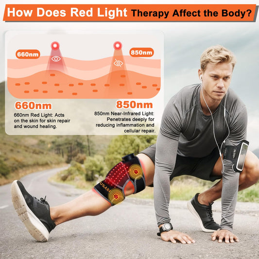 MOTUSANA knee massager 4-zone vibration delivers deep muscle relief around the joint.