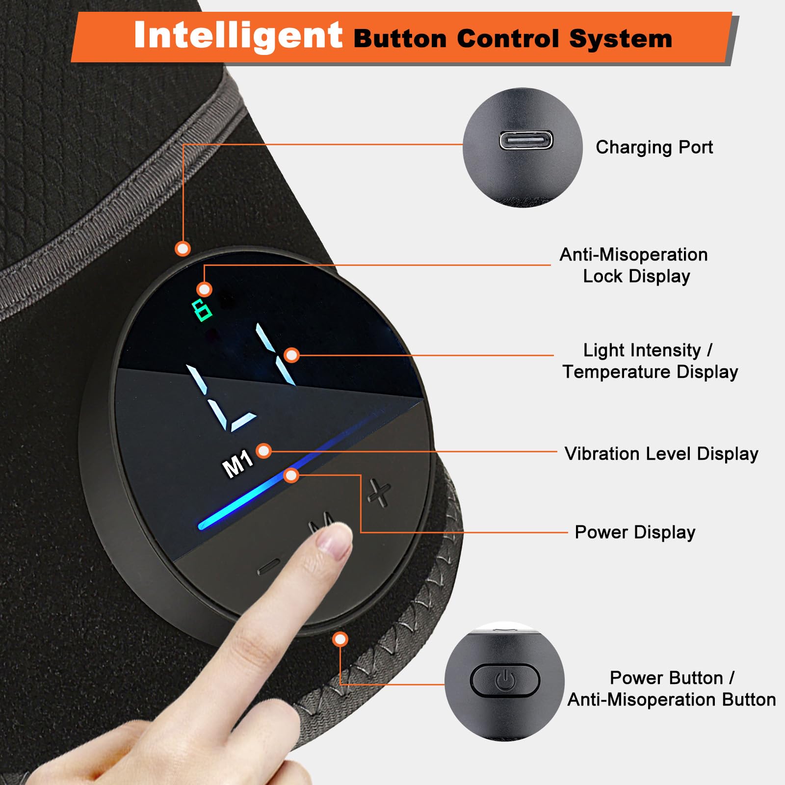 MOTUSANA rechargeable knee massager for cordless, flexible use at home.