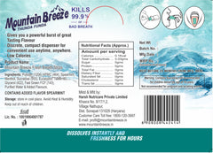 Mountain Breeze sugar-free mint flavor for guilt-free freshness