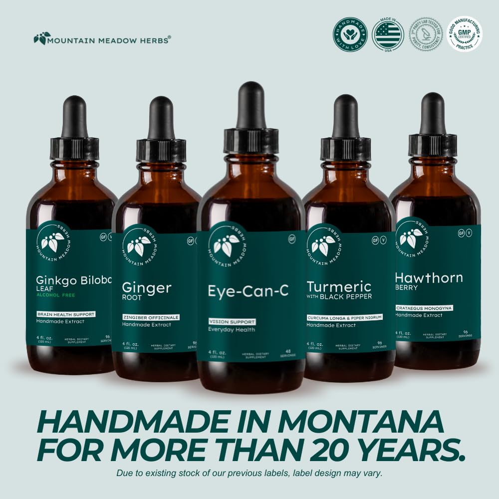 Mountain Meadow Herbs Eye-Can-C droplet closeup emphasizing hydration support for dry eyes.