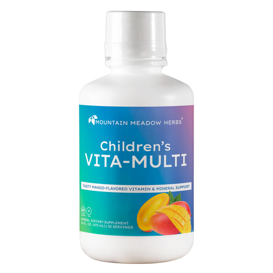 Mountain Meadow Herbs Vita-Multi bottle for convenient kids daily nutrition