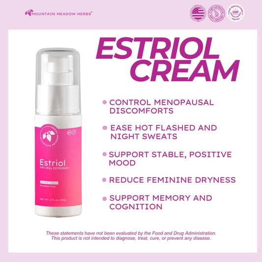 Estriol Cream inner-arm application by Mountain Meadow Herbs for targeted relief.
