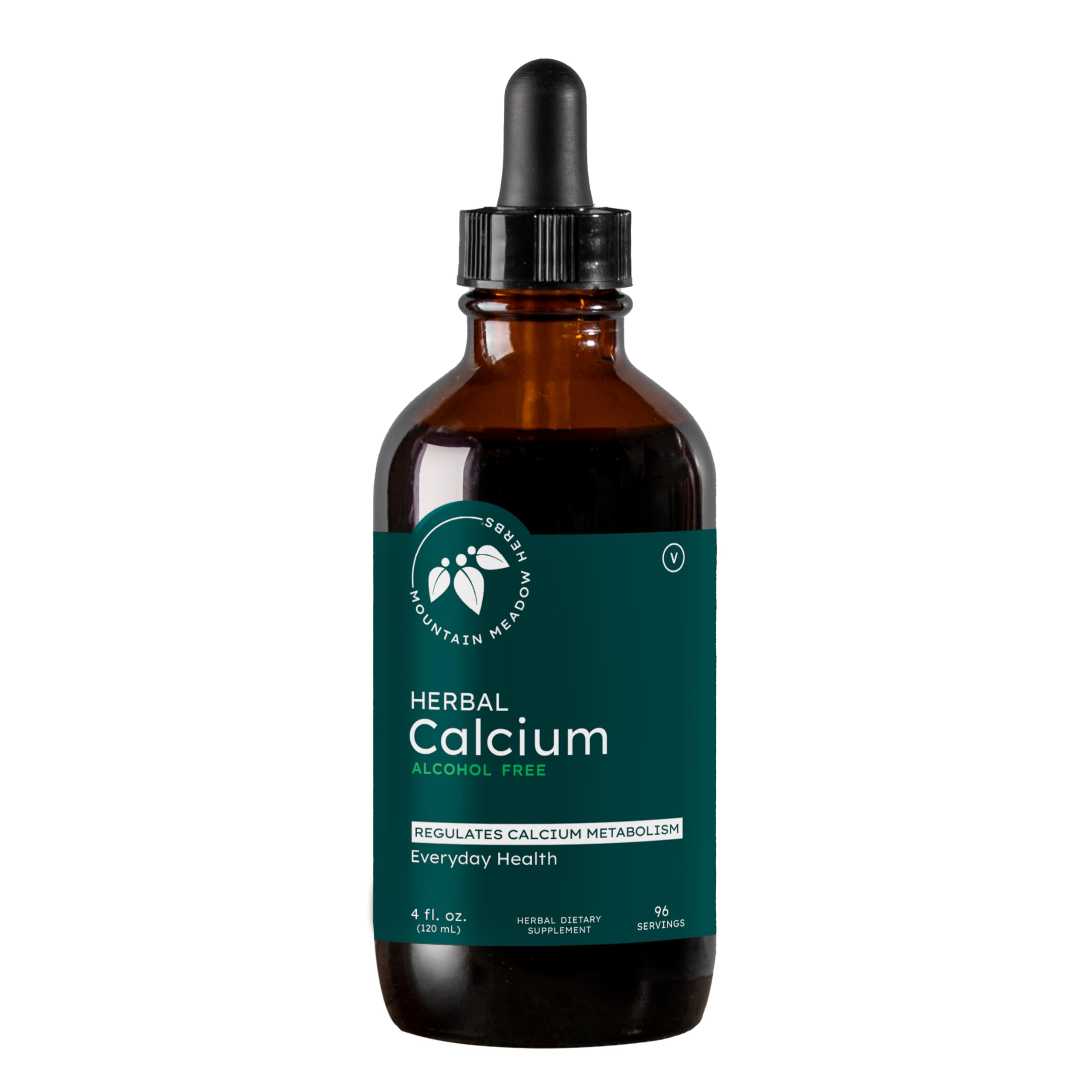 Mountain Meadow Herbs herbal calcium bottle with plant-based calcium for bones.