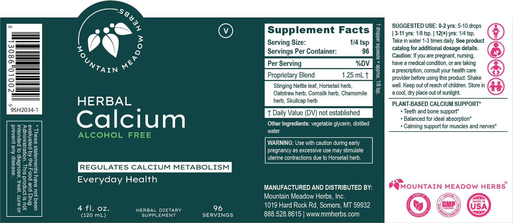 Mountain Meadow Herbs Herbal Calcium GMP facility demonstrates quality manufacturing standards.