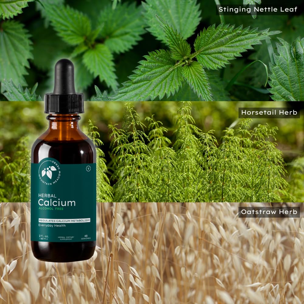 Mountain Meadow Herbs Herbal Calcium kids dosing demonstrates family-friendly use.