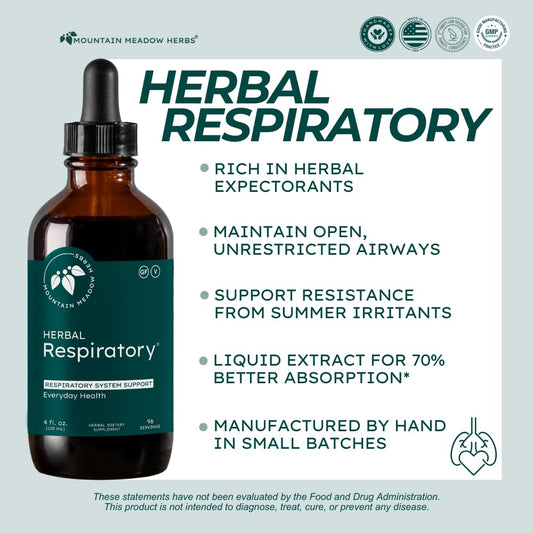 Mountain Meadow Herbs Herbal Extract pour focuses on convenient daily respiratory care.