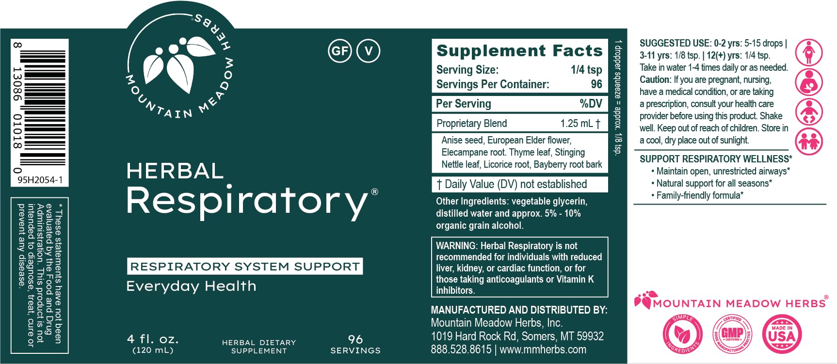 Mountain Meadow Herbs immune-support label hints at overall well-being alongside seasonal irritants.