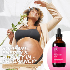 Mountain Meadow Herbs Mom's Adrenal Aid label highlights natural ingredients.