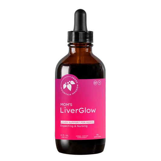 Mountain Meadow Herbs Mom's Liver Glow bottle front for liver support