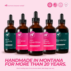 Mountain Meadow Herbs Mom's Liver Glow ginger root highlight shows warming notes