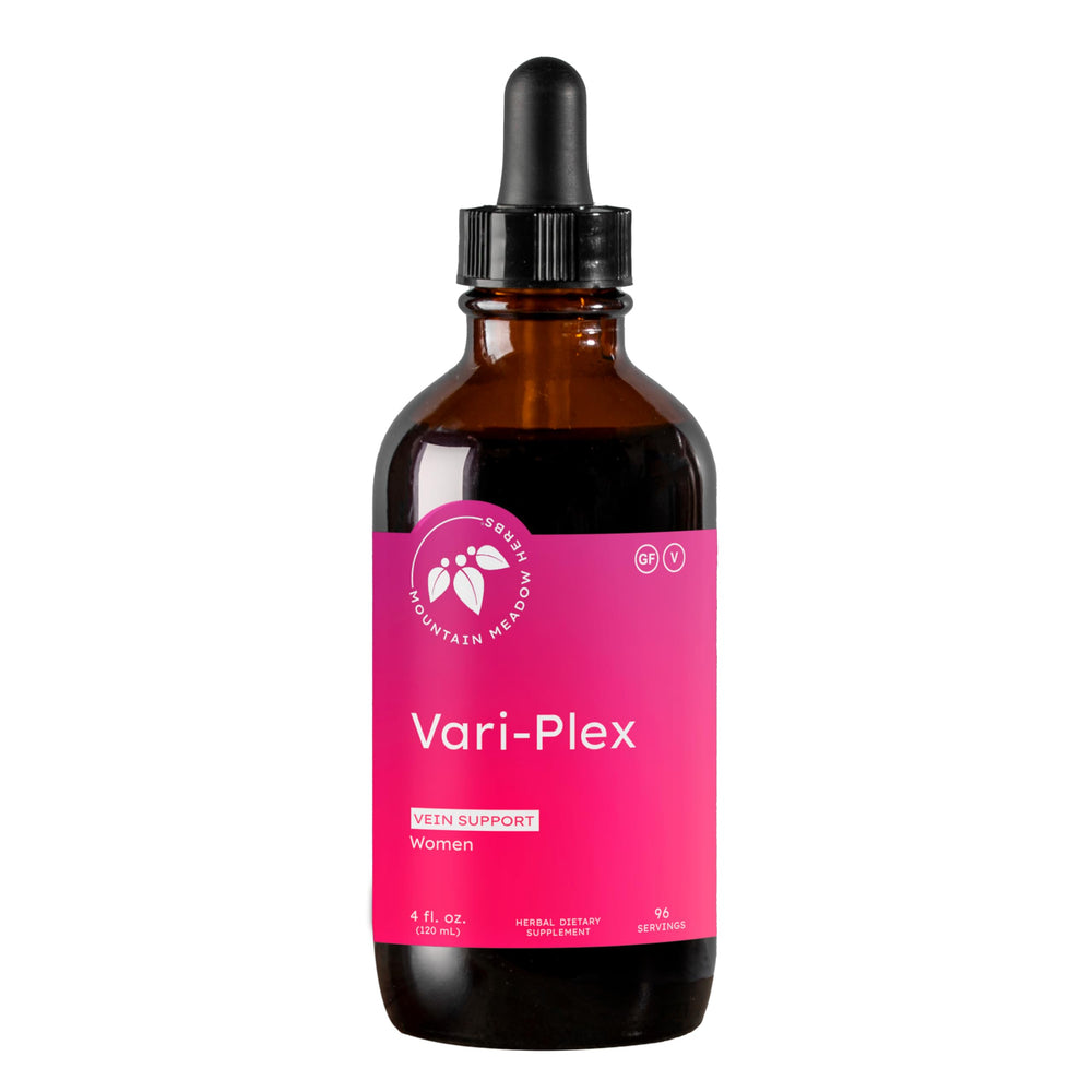 Mountain Meadow Herbs Vari-Plex bottle front for healthy vein support and circulation