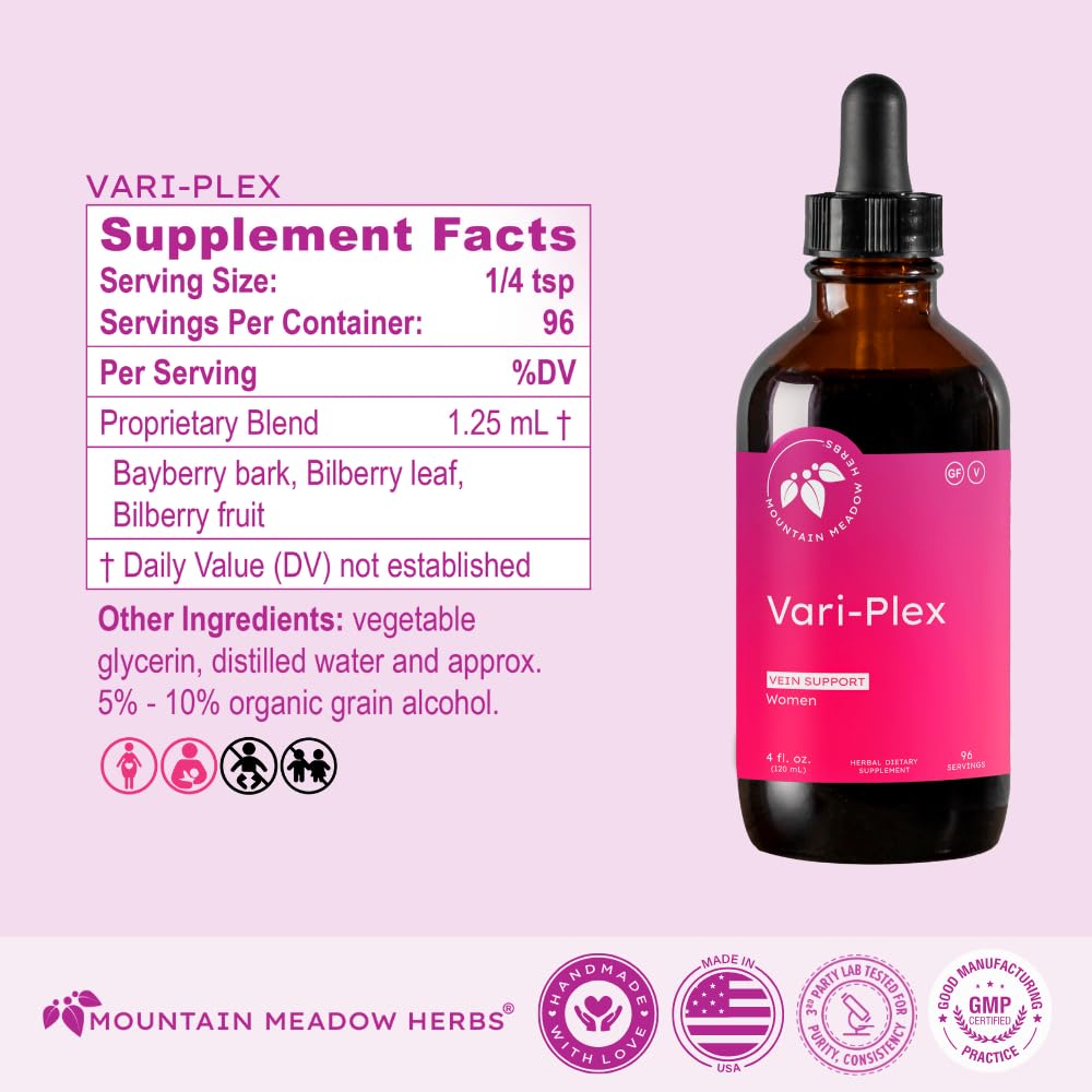 Mountain Meadow Herbs Vari-Plex cap closeup emphasizes GMP production in the USA