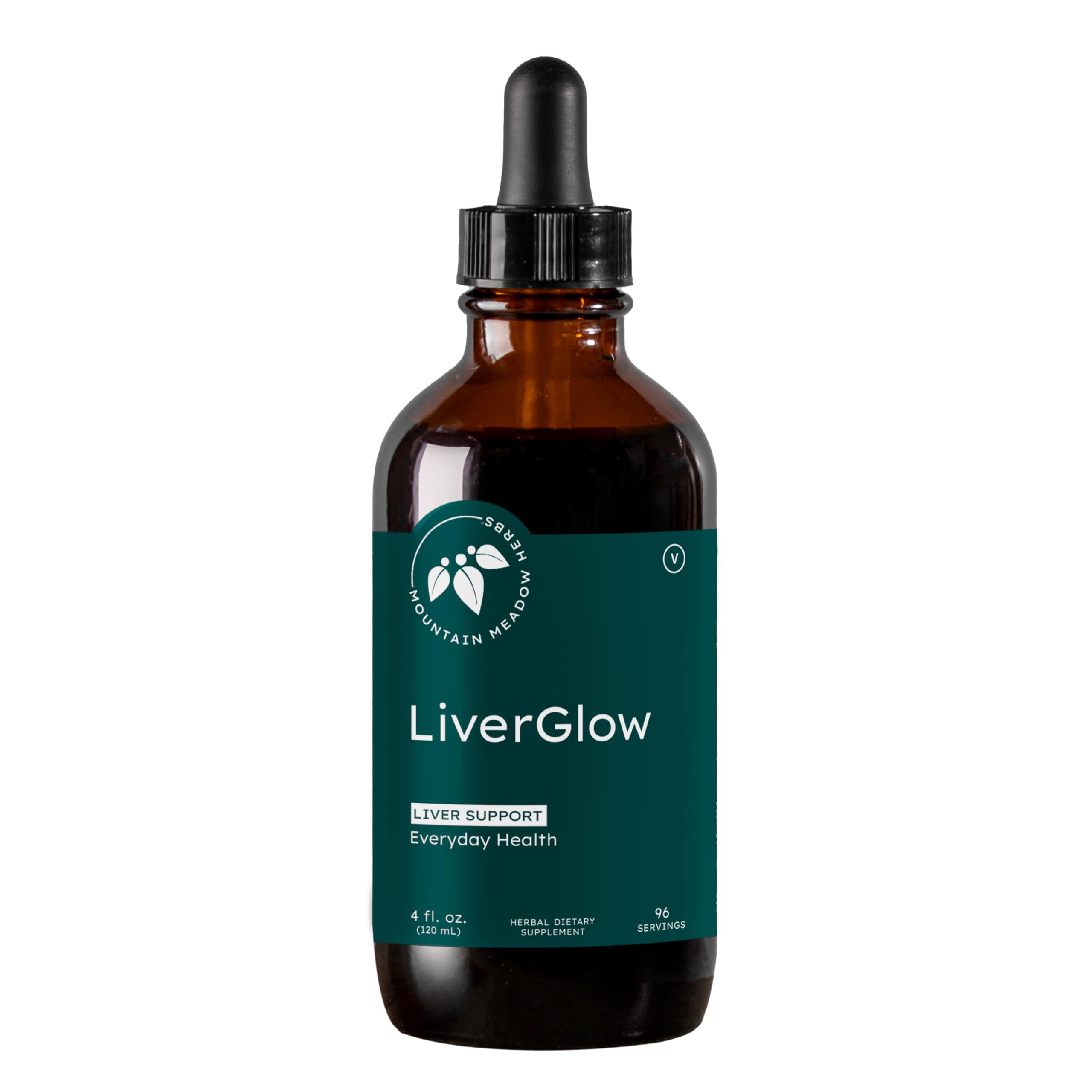Mountain Meadow Liver Glow bottle front view for daily liver support