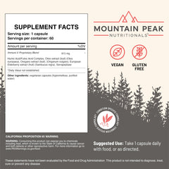 Mountain Peak Immuni-V capsule close-up for convenient daily intake.
