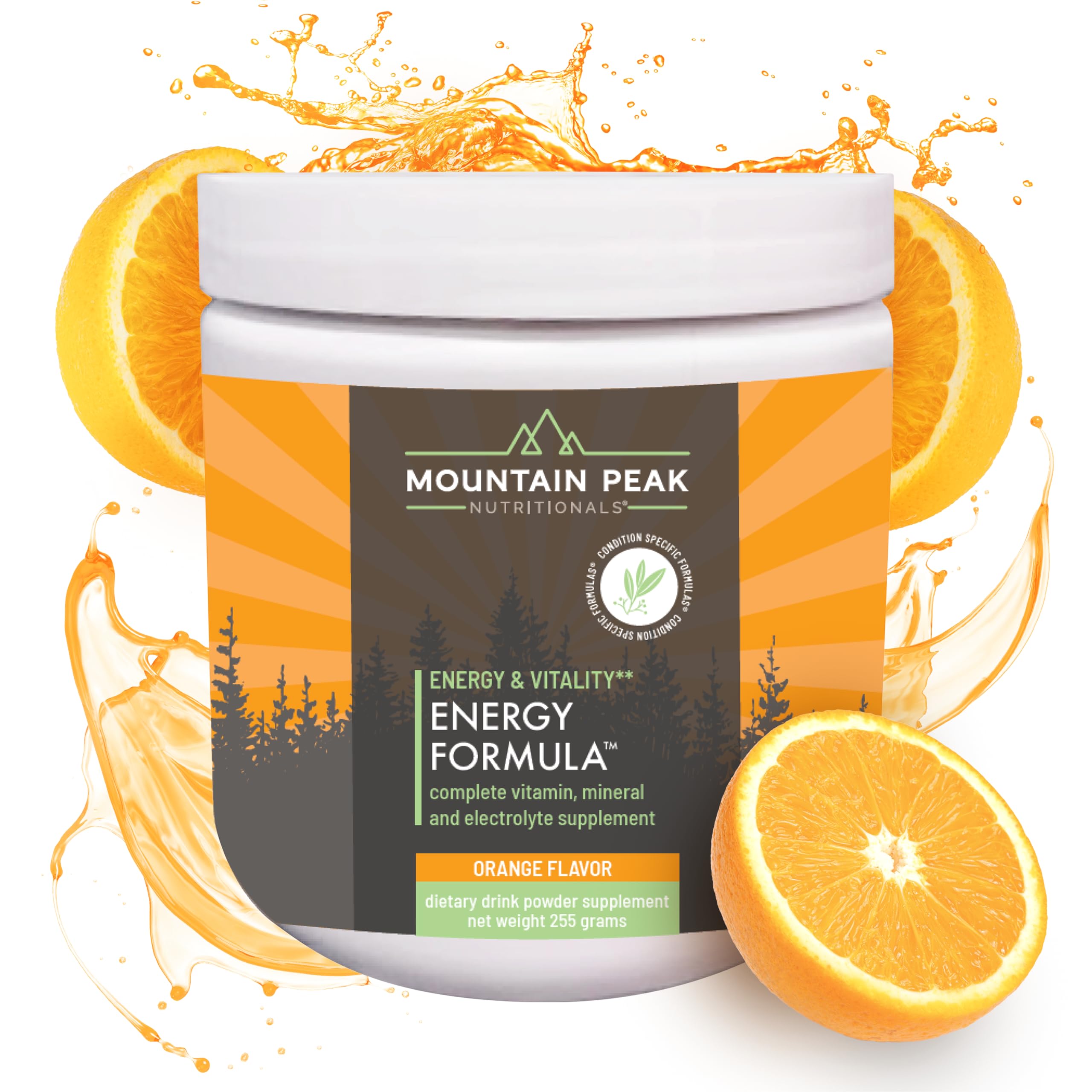 Mountain Peak Energy Formula bottle pour shows convenient daily supplement
