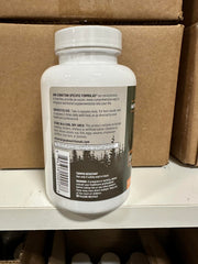 Back view of Mountain Peak Osteo bottle showing nutrition facts for bone support planning