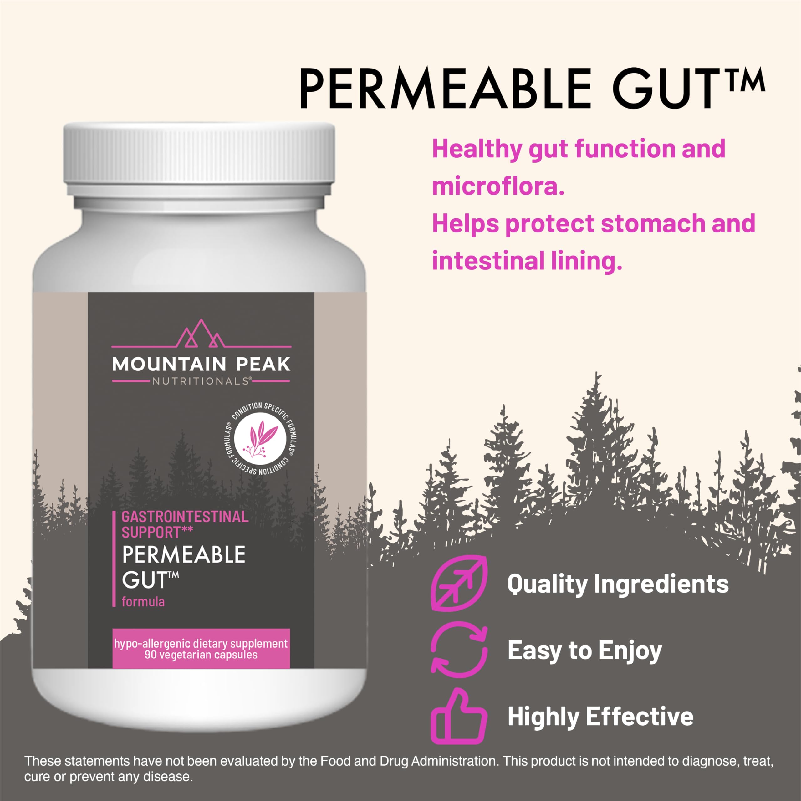 Close-up of glutamine ingredient label for gut mucosa support and healthy microflora