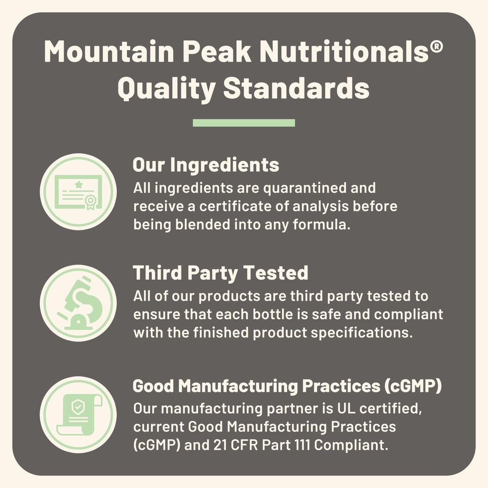 Mountain Peak Ultra High Multivitamin on a clean surface for daily routine.